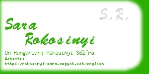 sara rokosinyi business card